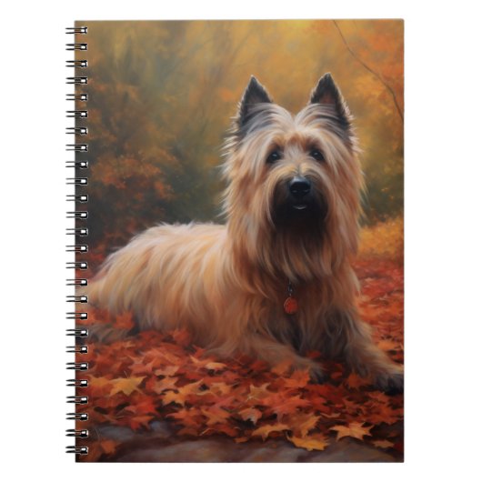 Skye Terrier in Herfst laat Herfst inspireren Notitieboek (Voorkant)