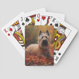 Skye Terrier in Herfst laat Herfst inspireren Pokerkaarten