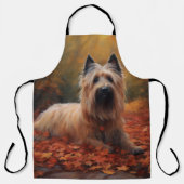 Skye Terrier in Herfst laat Herfst inspireren Schort (Voorkant)