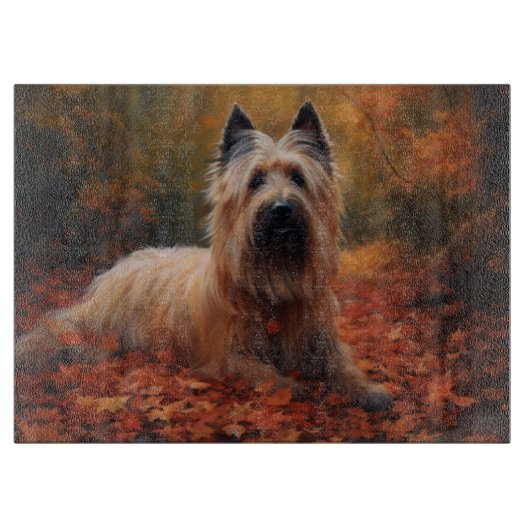 Skye Terrier in Herfst laat Herfst inspireren Snijplank (Voorkant)