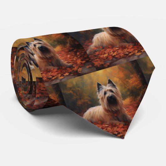 Skye Terrier in Herfst laat Herfst inspireren Stropdas (Opgerold)