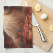 Skye Terrier in Herfst laat Herfst inspireren Theedoek (Quarter Fold)