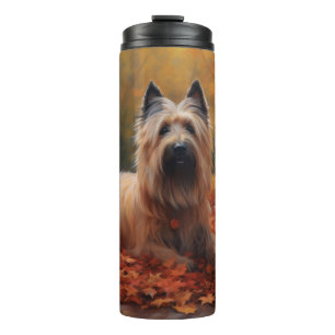 Skye Terrier in Herfst laat Herfst inspireren Thermosbeker