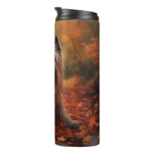 Skye Terrier in Herfst laat Herfst inspireren Thermosbeker (Geroteerd rechts)