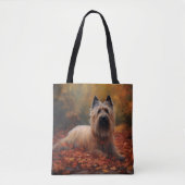 Skye Terrier in herfstbladeren valt inspireren Tote Bag (Voorkant)
