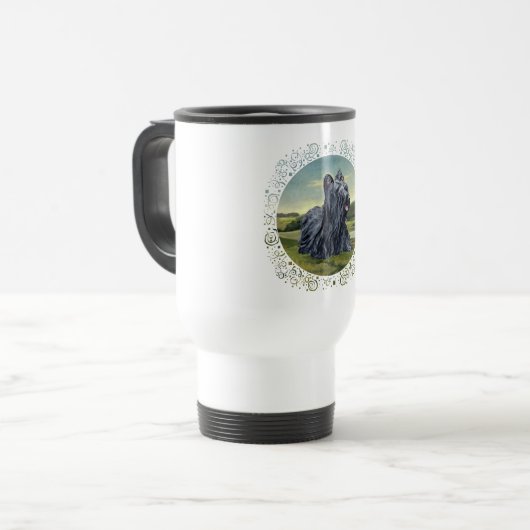Skye Terrier in Landscape Travel Mug Reisbeker (Voorkant links)
