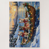 Skye Terrier Kerstboot Vakantie Legpuzzel (Verticaal)