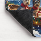 Skye Terrier Kerstboot Vakantie Muismat (Hoek)