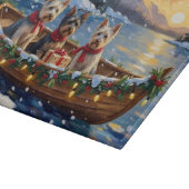 Skye Terrier Kerstboot Vakantie Snijplank (Hoek)