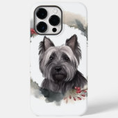 Skye Terrier Kerstkrans Feestelijke Pup Case-Mate iPhone Case (Achterkant)