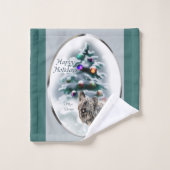 Skye Terrier Kerstmis Bad Handdoek (Wasdoekje)