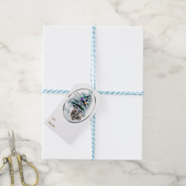 Skye Terrier Kerstmis Cadeaulabel
