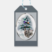 Skye Terrier Kerstmis Cadeaulabel (Achterkant)