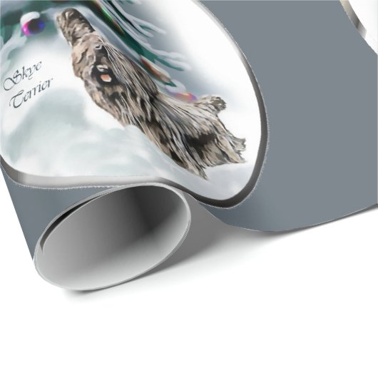 Skye Terrier Kerstmis Cadeaupapier (Rol Hoek)