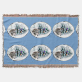 Skye Terrier Kerstmis Deken (Voorkant)