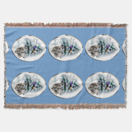 Skye Terrier Kerstmis Deken