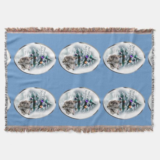 Skye Terrier Kerstmis Deken (Voorkant)