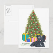 Skye Terrier Kerstmis Feestdagenkaart (Voorkant / Achterkant)
