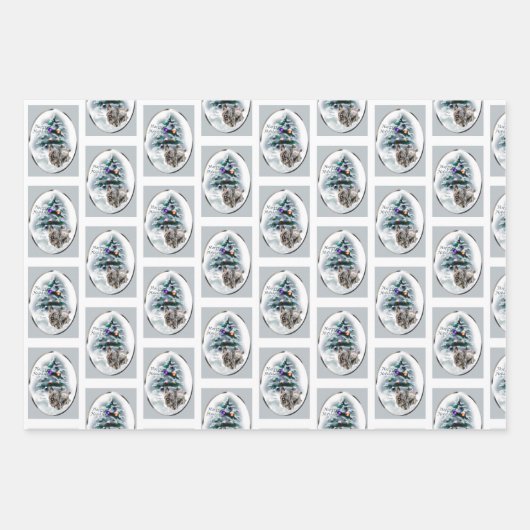 Skye Terrier Kerstmis Inpakpapier Vel (Voorkant 3)