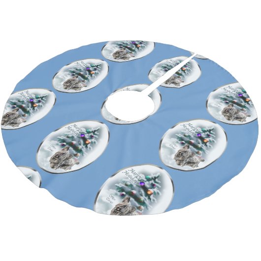 Skye Terrier Kerstmis Kerstboom Rok (Gekanteld)