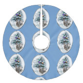 Skye Terrier Kerstmis Kerstboom Rok (Voorkant)