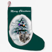 Skye Terrier Kerstmis Kleine Kerstsok (Voorkant)