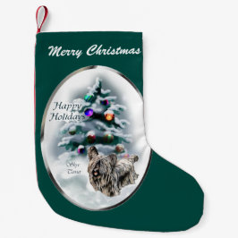 Skye Terrier Kerstmis Kleine Kerstsok