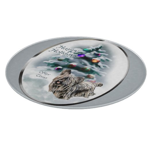 Skye Terrier Kerstmis Snijplank (Hoek)