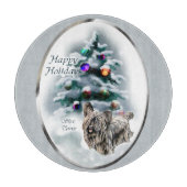 Skye Terrier Kerstmis Snijplank (Voorkant)