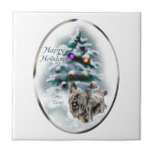 Skye Terrier Kerstmis Tegeltje (Voorkant)