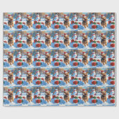 Skye Terrier loopt in de sneeuw met kerst Pet Cadeaupapier (Vlak)