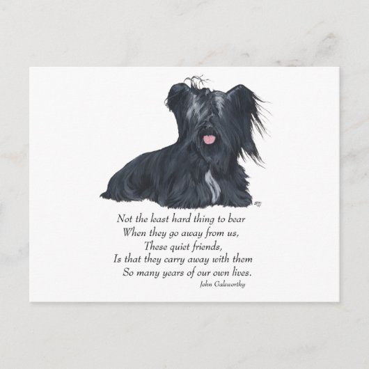 Skye Terrier Memory Briefkaart (Voorkant)