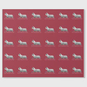 Skye Terrier Merry-kerstontwerp Cadeaupapier (Vlak)