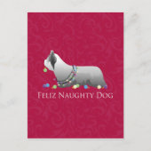 Skye Terrier Merry-kerstontwerp Feestdagenkaart (Voorkant)