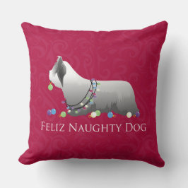 Skye Terrier Merry-kerstontwerp Kussen