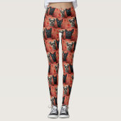 Skye Terrier met hart Rozen Valentijnsdag Leggings (Voorkant)