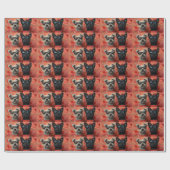 Skye Terrier met Hartrozen Valentijnsdag Cadeaupapier (Vlak)