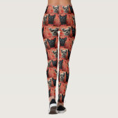 Skye Terrier met Hartrozen Valentijnsdag Leggings (Achterkant)