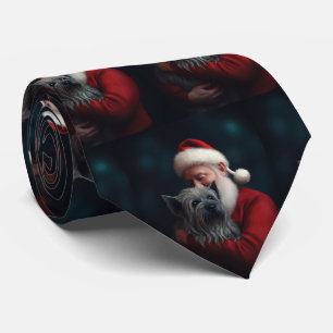 Skye Terrier met Kerstman Festieve Kerstmis Stropdas