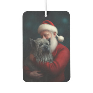 Skye Terrier met Kerstman Festive Kerstmis Luchtverfrisser