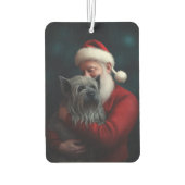 Skye Terrier met Kerstman Festive Kerstmis Luchtverfrisser (Achterkant)