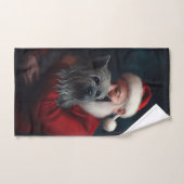 Skye Terrier met Sinterklaas Feestelijke Kerstmis Bad Handdoek (Handdoek)