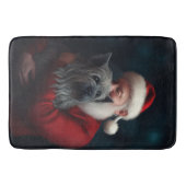 Skye Terrier met Sinterklaas Feestelijke Kerstmis Badmat (Voorkant)