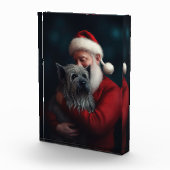 Skye Terrier met Sinterklaas Feestelijke Kerstmis Fotoblokken (Rechts)