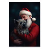 Skye Terrier met Sinterklaas Feestelijke Kerstmis Kaart (Achterkant)