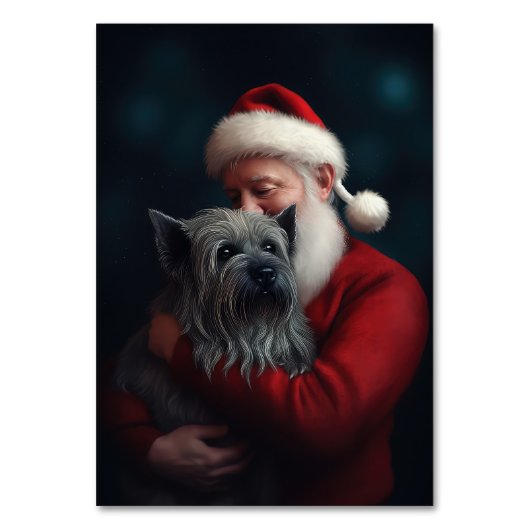 Skye Terrier met Sinterklaas Feestelijke Kerstmis Kaart (Achterkant)