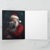 Skye Terrier met Sinterklaas Feestelijke Kerstmis Kaart (Binnen)