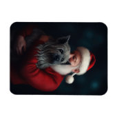 Skye Terrier met Sinterklaas Feestelijke Kerstmis Magneet (Horizontaal)