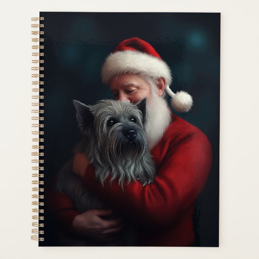 Skye Terrier met Sinterklaas Feestelijke Kerstmis Planner (Voorkant)
