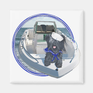 Skye Terrier op de boot Magneet